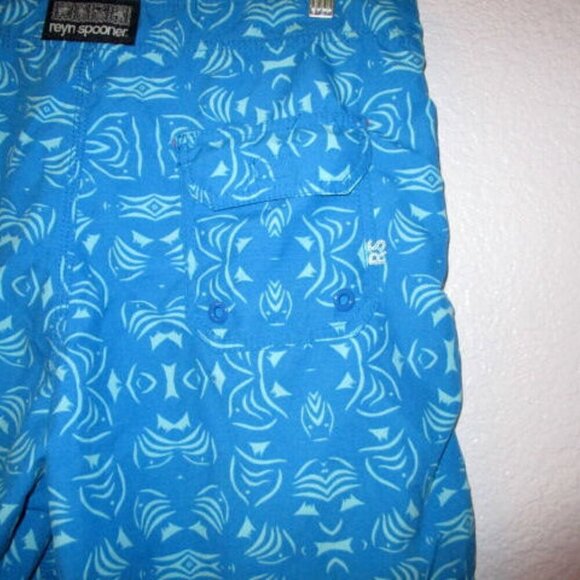 New REYN SPOONER Board Size 36 SHORTS Swim Trunks POCKETS Drawstring FLY Fish - Picture 12 of 12